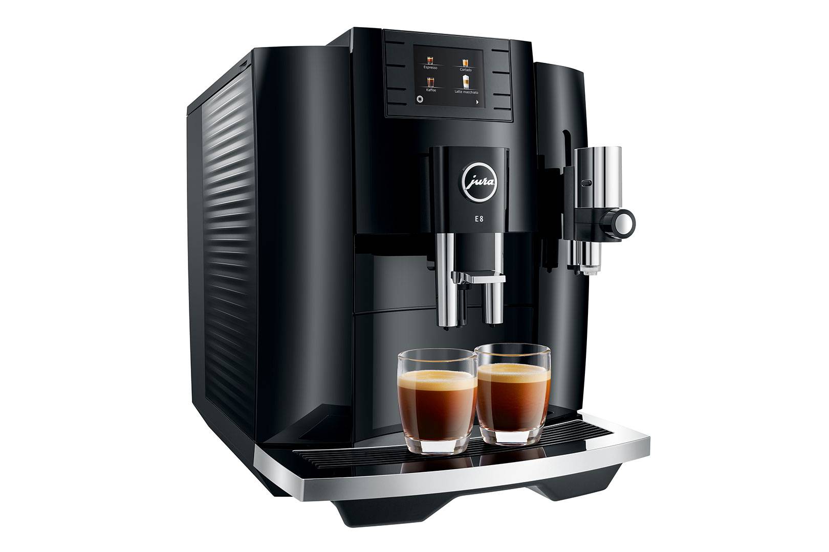 JURA Swiss made automatic coffee machines E8 piano black.